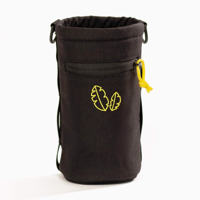 Front view of side hustle water bottle holder/bottle sling by banana backpacks