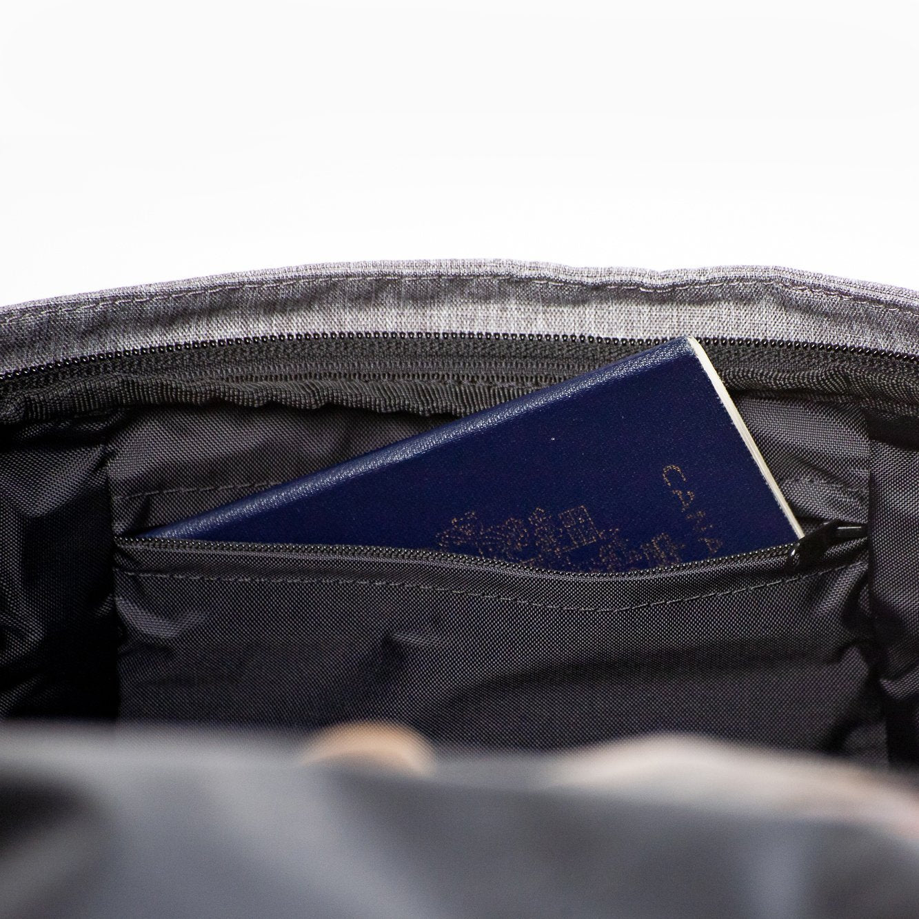 Secret pocket inside the Khmer Explorer Travel Backpack